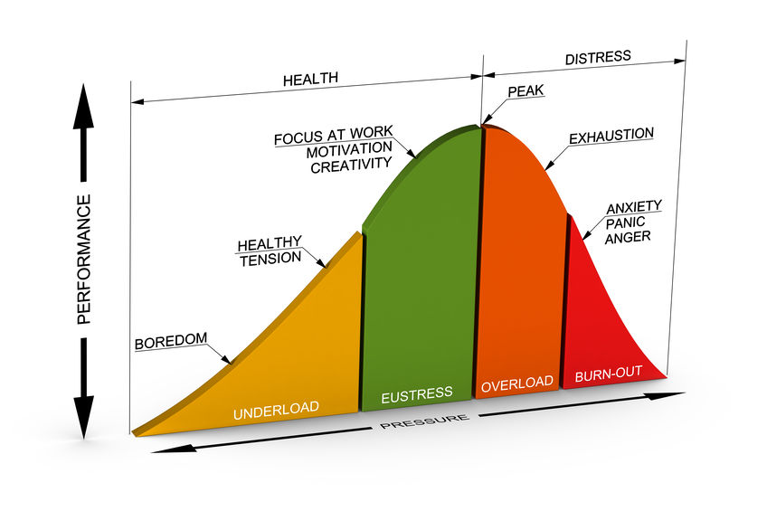 Curva Yerkes-Dodson - Good and Bad Stress Curve, Eustress